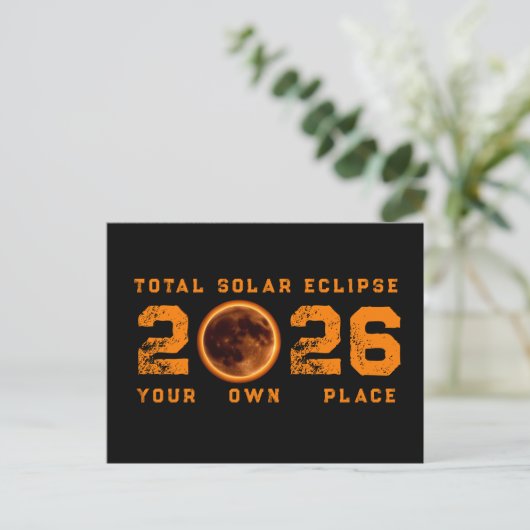 Total Solar Eclipse August 12 2026 ポストカード (スタンド正面)