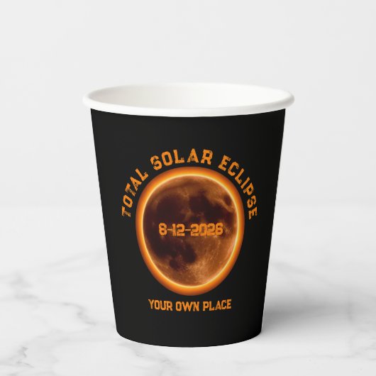 Total Solar Eclipse August 12 2026 紙コップ (裏面)