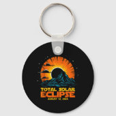 Total Solar Eclipse August 12 2026 Artwork キーホルダー (正面)