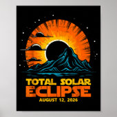 Total Solar Eclipse August 12 2026 Artwork ポスター (正面)