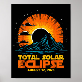 Total Solar Eclipse August 12 2026 Artwork ポスター