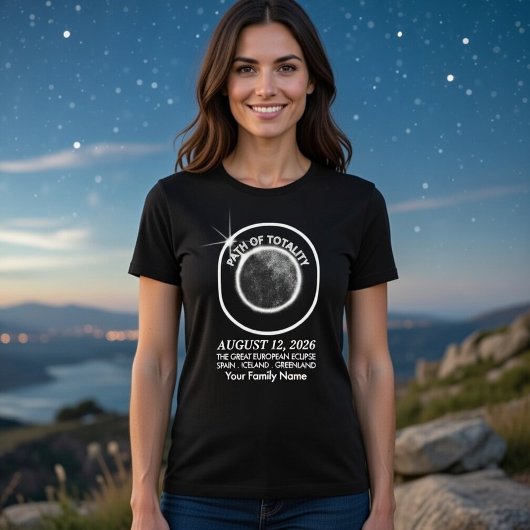 Total Solar Eclipse August 12 2026 Custom Family Tシャツ
