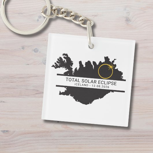 Total Solar Eclipse August 12 2026 – Iceland キーホルダー
