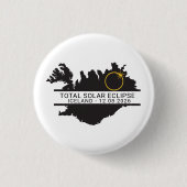 Total Solar Eclipse August 12 2026 – Iceland 缶バッジ (正面)