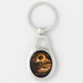 Total Solar Eclipse August 12 2026 Path of Totalit キーホルダー (正面)