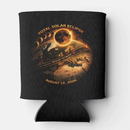 Total Solar Eclipse August 12 2026-Path of Totalit 缶クーラー (裏面)