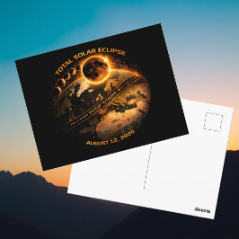 Total Solar Eclipse August 2026 Path of Totality ポストカード