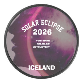 Total solar eclipse August 2026 text personalized アイスホッケーパック