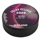 Total solar eclipse August 2026 text personalized アイスホッケーパック (3/4)