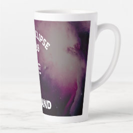 Total solar eclipse August 2026 text personalized カフェラテマグ