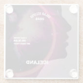 Total solar eclipse August 2026 text personalized ガラスコースター (裏面)