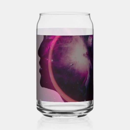 Total solar eclipse August 2026 text personalized ガラス缶 (正面)