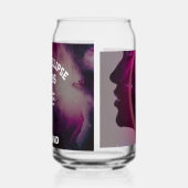 Total solar eclipse August 2026 text personalized ガラス缶 (右)