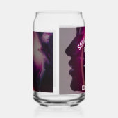 Total solar eclipse August 2026 text personalized ガラス缶 (左)