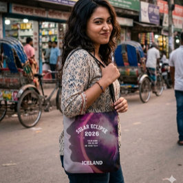 Total solar eclipse August 2026 text personalized クロスボディバッグ