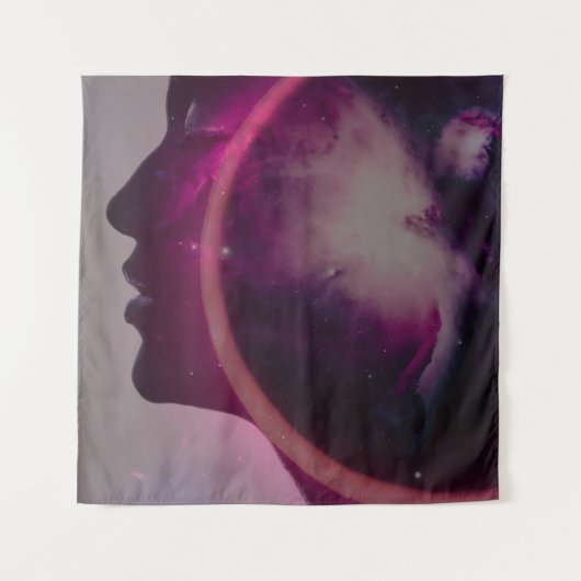 Total solar eclipse August 2026 text personalized タペストリー (正面)