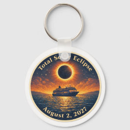 Total Solar Eclipse August 2 2027 cruise ship  キーホルダー