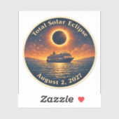 Total Solar Eclipse August 2 2027 cruise ship  シール (シート)