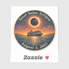 Total Solar Eclipse August 2 2027 cruise ship  シール