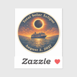 Total Solar Eclipse August 2 2027 cruise ship  シール