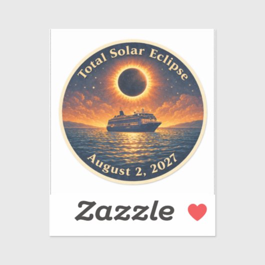 Total Solar Eclipse August 2 2027 cruise ship  シール (シート)