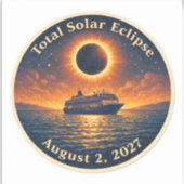 Total Solar Eclipse August 2 2027 cruise ship  シール (正面)
