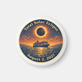 Total Solar Eclipse August 2 2027 cruise ship  マグネット
