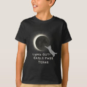 Total Solar Eclipse Cat Eagle Illustration Tシャツ (正面)