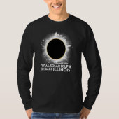 Total Solar Eclipse Chicago ILLINOIS April 8 2024  Tシャツ (正面)