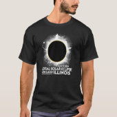 Total Solar Eclipse Chicago ILLINOIS April 8 2024  Tシャツ (正面)