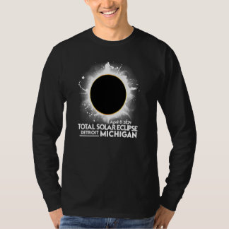 Total Solar Eclipse Detroit Michigan April 8 2024  Tシャツ