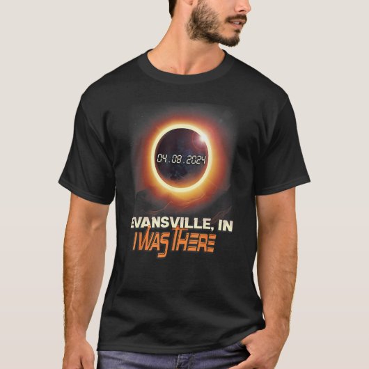 Total Solar Eclipse Evansville Indiana IN Tシャツ (正面)