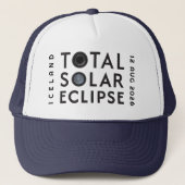 Total Solar Eclipse Hat with Custom Place Date キャップ (正面)