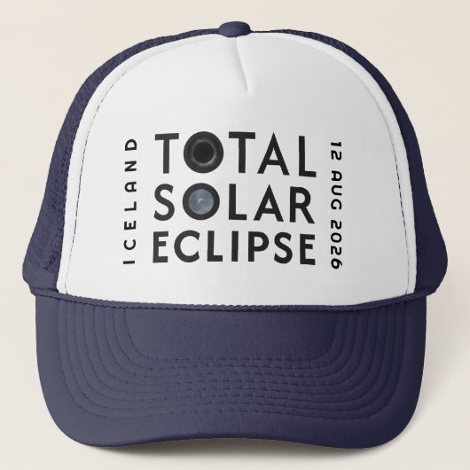 Total Solar Eclipse Hat with Custom Place Date キャップ (正面)