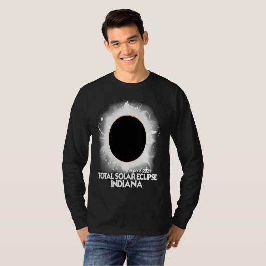 Total Solar Eclipse Indiana 2024 American Totality Tシャツ (正面フル)