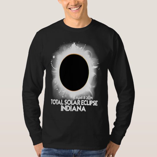 Total Solar Eclipse Indiana 2024 American Totality Tシャツ (正面)