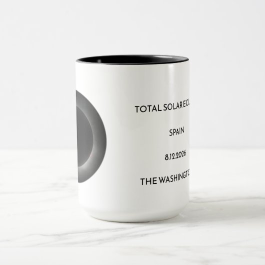 Total Solar Eclipse Name Date Place Mug マグカップ (中央)