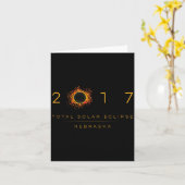 Total Solar Eclipse Nebraska 2017 Design カード (黄色い花)