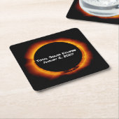 Total Solar Eclipse of the Century 2027 スクエアペーパーコースター (アングル)