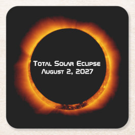 Total Solar Eclipse of the Century 2027 スクエアペーパーコースター