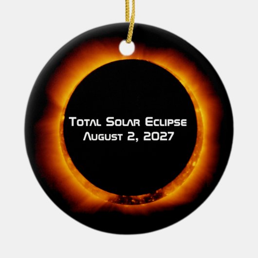 Total Solar Eclipse of the Century 2027 セラミックオーナメント (正面)