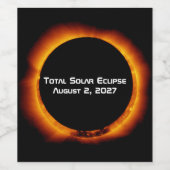 Total Solar Eclipse of the Century 2027 ワインラベル (シングルラベル)