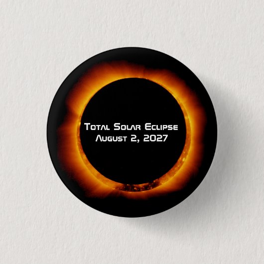 Total Solar Eclipse of the Century 2027 缶バッジ (正面)