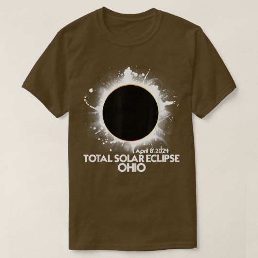 Total Solar Eclipse Ohio 2024 American Totality  Tシャツ (デザイン正面)