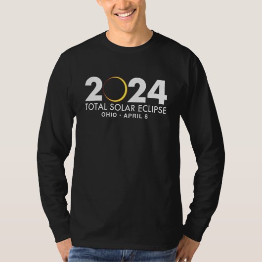 Total Solar Eclipse Ohio 2024 April 8 Totality Eve Tシャツ (正面)