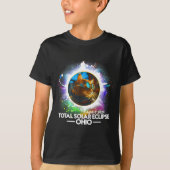 Total Solar Eclipse Ohio Cat Design Tシャツ (正面)