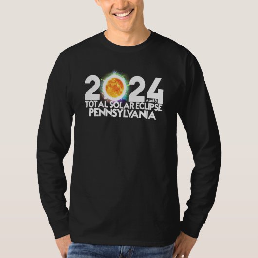 Total Solar Eclipse Pennsylvania 2024 American Tot Tシャツ (正面)