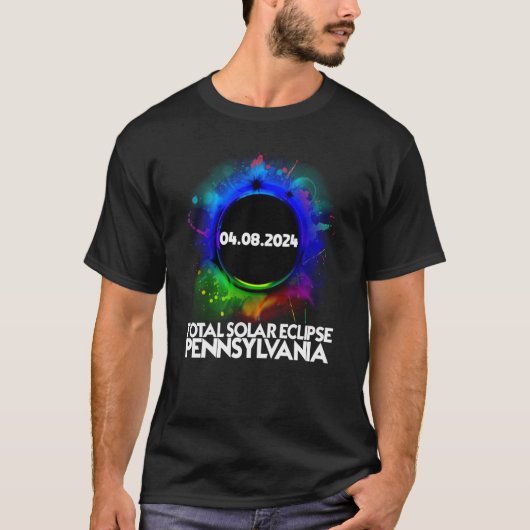 Total Solar Eclipse Pennsylvania 2024 Colorful Tot Tシャツ (正面)