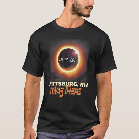 Total Solar Eclipse Pittsburg New Hampshire NH Tシャツ (正面)