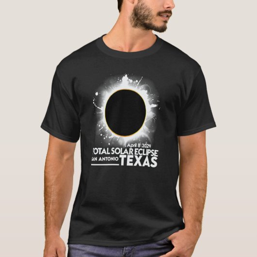 Total Solar Eclipse San Antonio TEXAS April 8 2024 Tシャツ (正面)